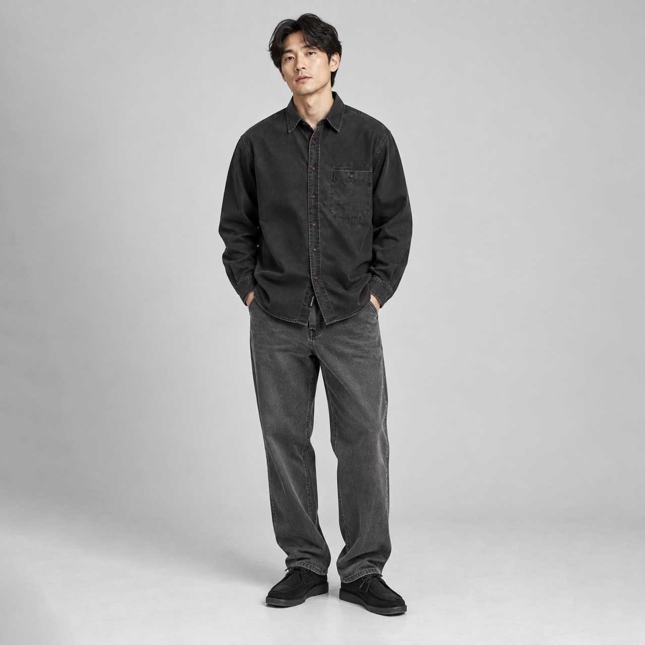 ウォッシュド コットンシャツ R3013