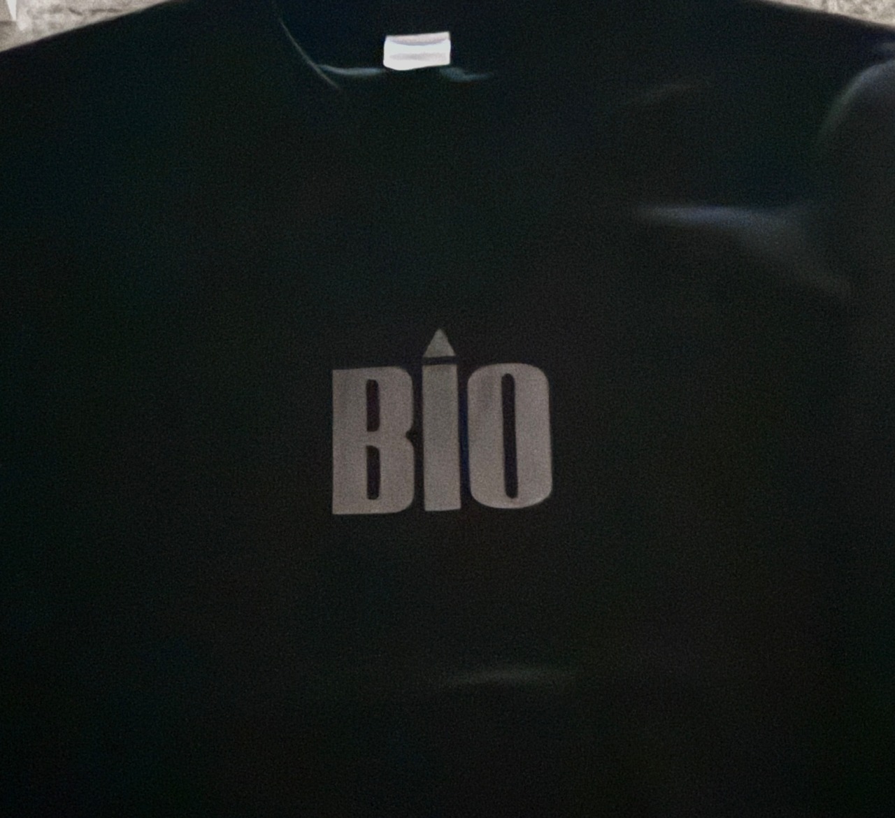 BIO  リフレクタープリント　9.1oz ヘビーウエイト　ロングスリーブ Tシャツ(BK)