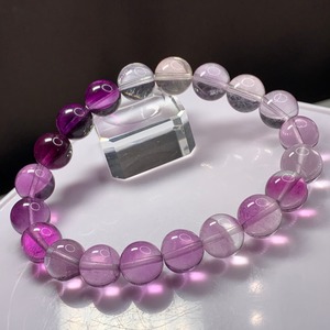A18.透明度有り♪パープルグラデーションフローライトブレスレット