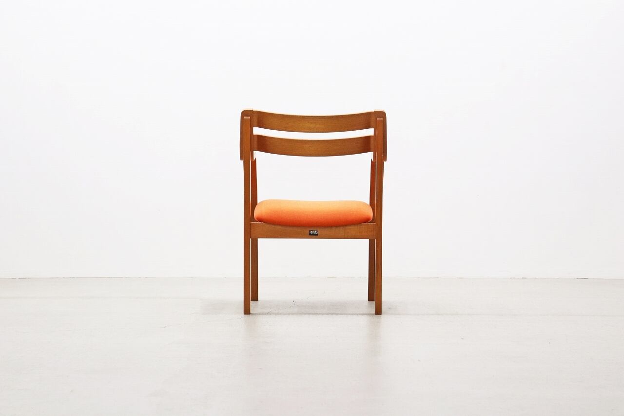 4の4 ヴィンテージ 天童木工 Tシリーズ ダイニングチェア 座面レッド 4 4の4 ヴィンテージ 天童木工 Tシリーズ ダイニングチェア 座面