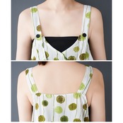 ドット柄 サロペット ワイドパンツ  30110