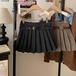 2色／千鳥格子柄プリーツミニスカート ・75001