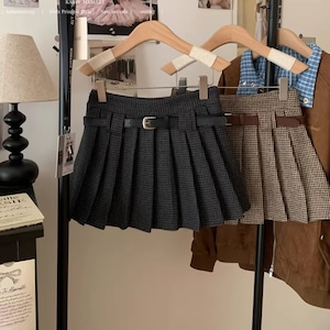 2色/千鳥格子柄プリーツミニスカート ・75001 2色/千鳥格子柄プリーツミニスカート ・75001