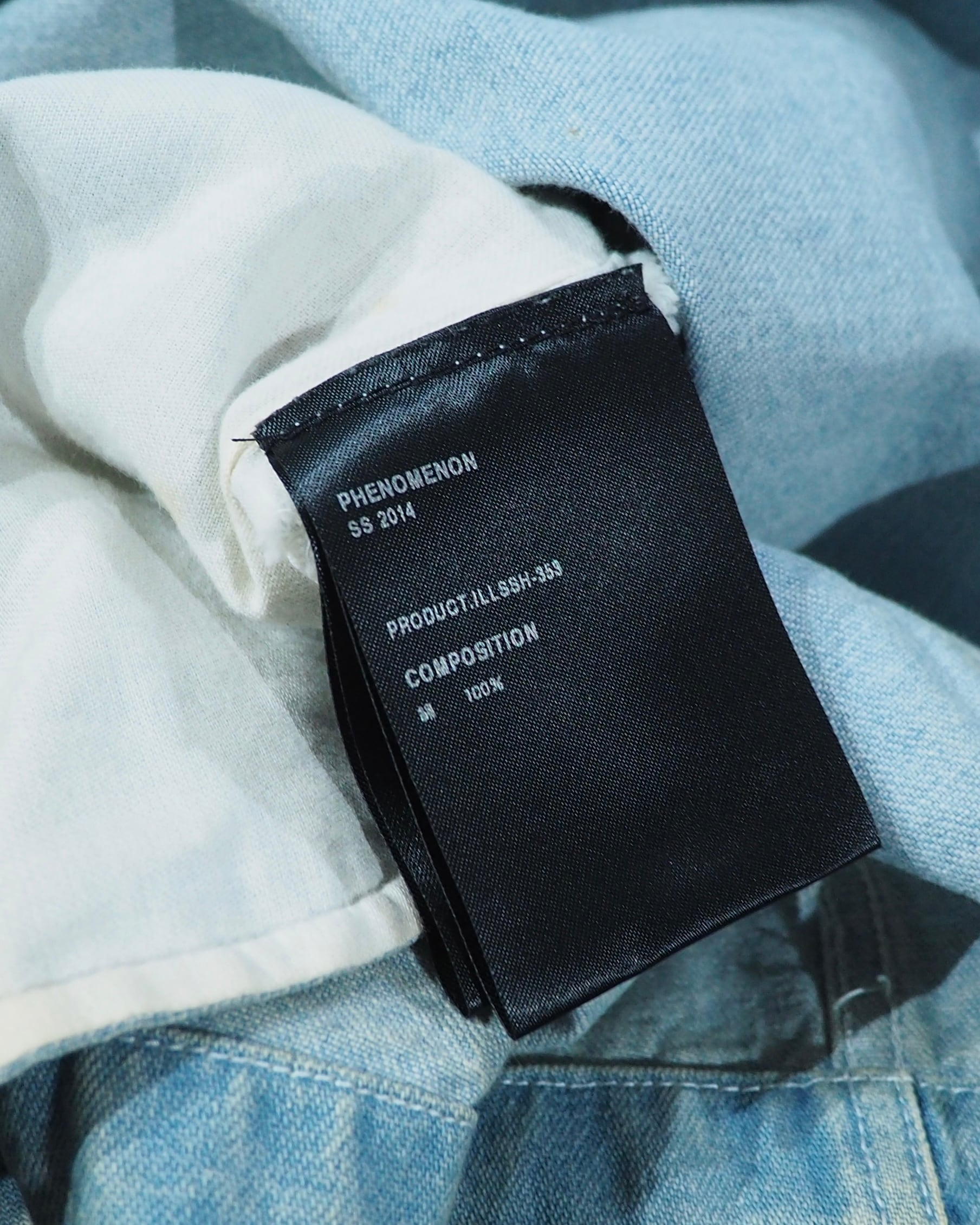 14SS " PHENOMENON " Over silhouette Denim Tee