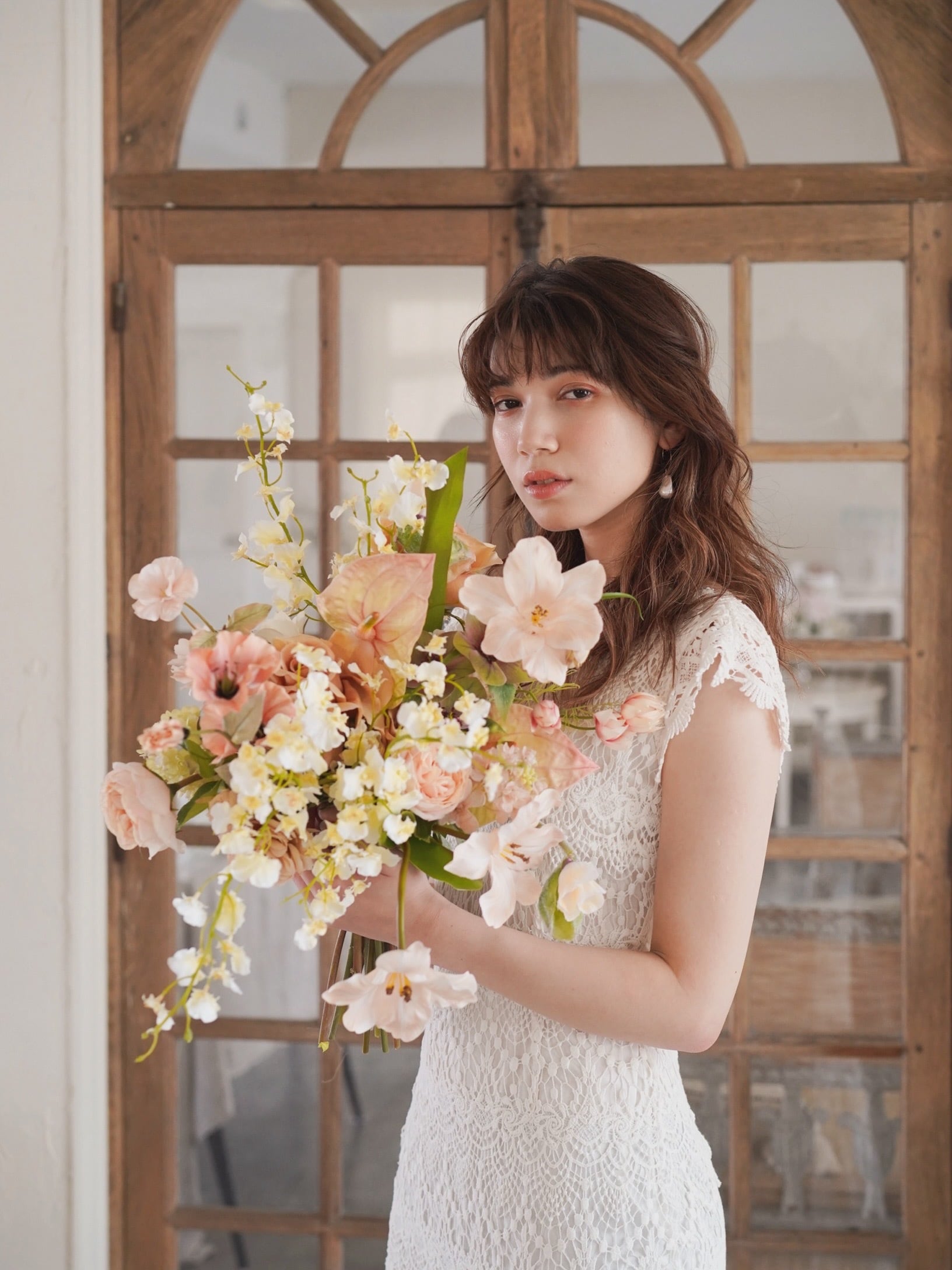 〈完成品販売ブーケ〉 yellow nuance artificial flower bouquet