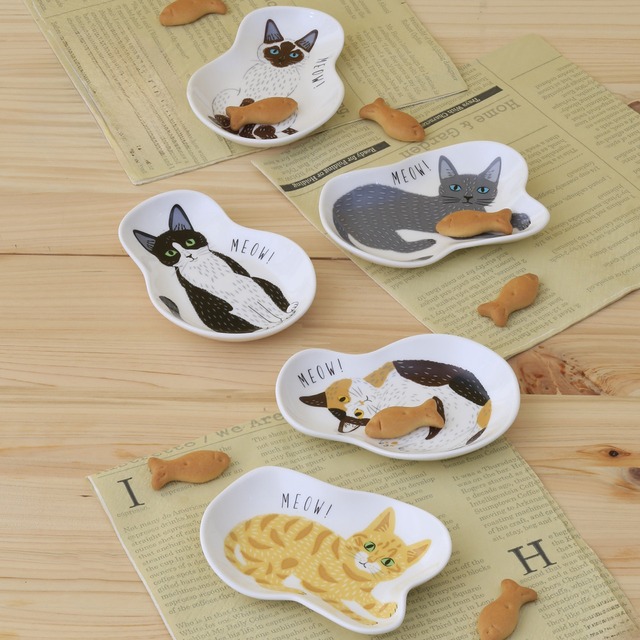 猫柄 小皿 お皿 食器 猫雑貨 猫グッズ 猫好き プレゼント キッチン 【259】