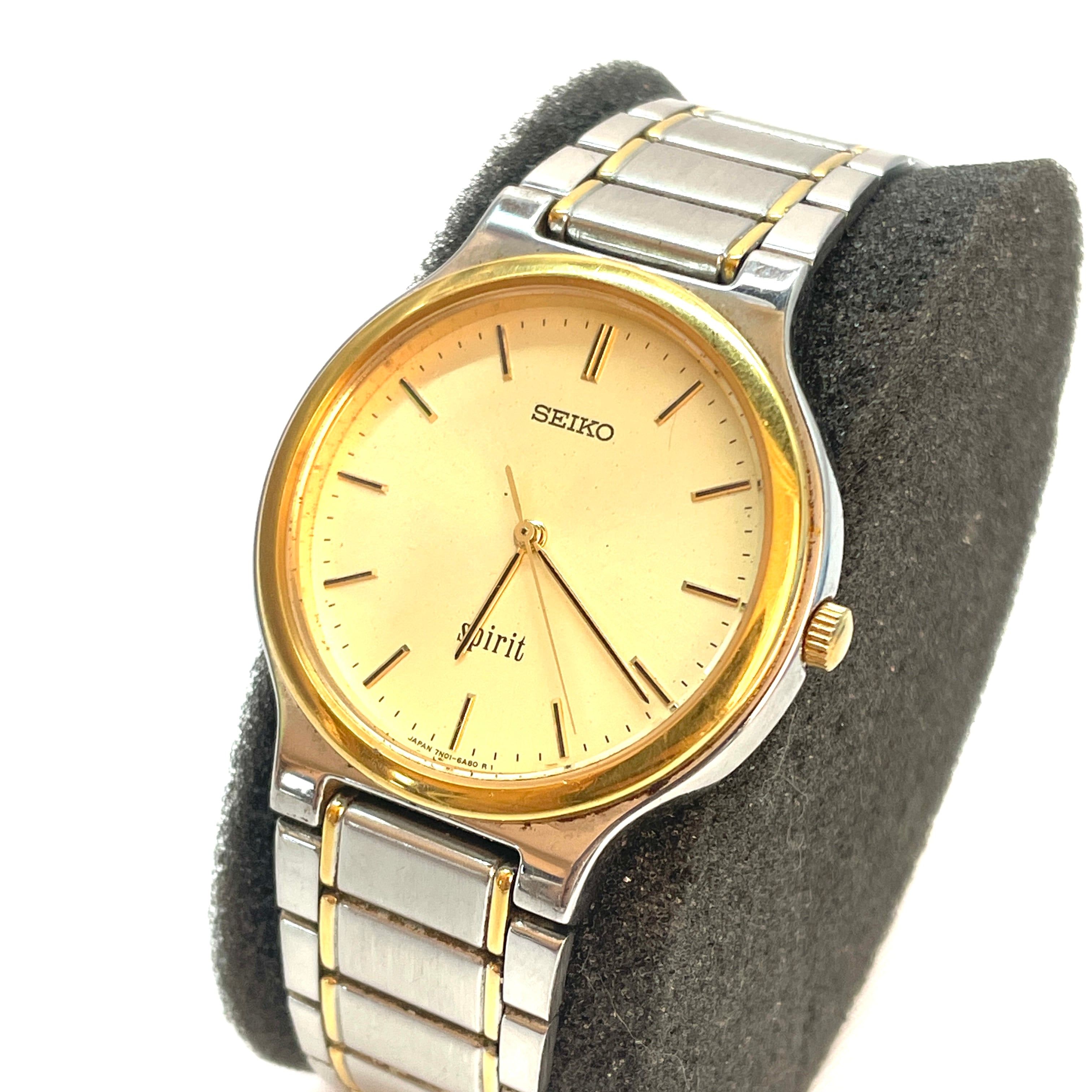 SEIKO セイコー SPIRIT スピリット 7N01-6A70 ゴールド文字盤 コンビ