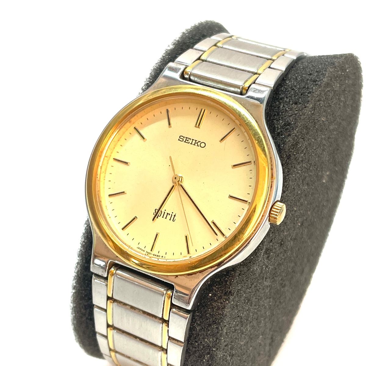 SEIKO セイコー SPIRIT スピリット 7N01-6A70 ゴールド文字盤 コンビ 
