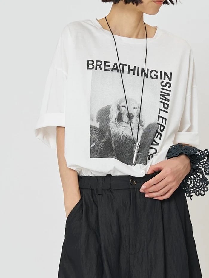 【CHIGNON】アニマルフォト”DOG”Tee 8461-100KK