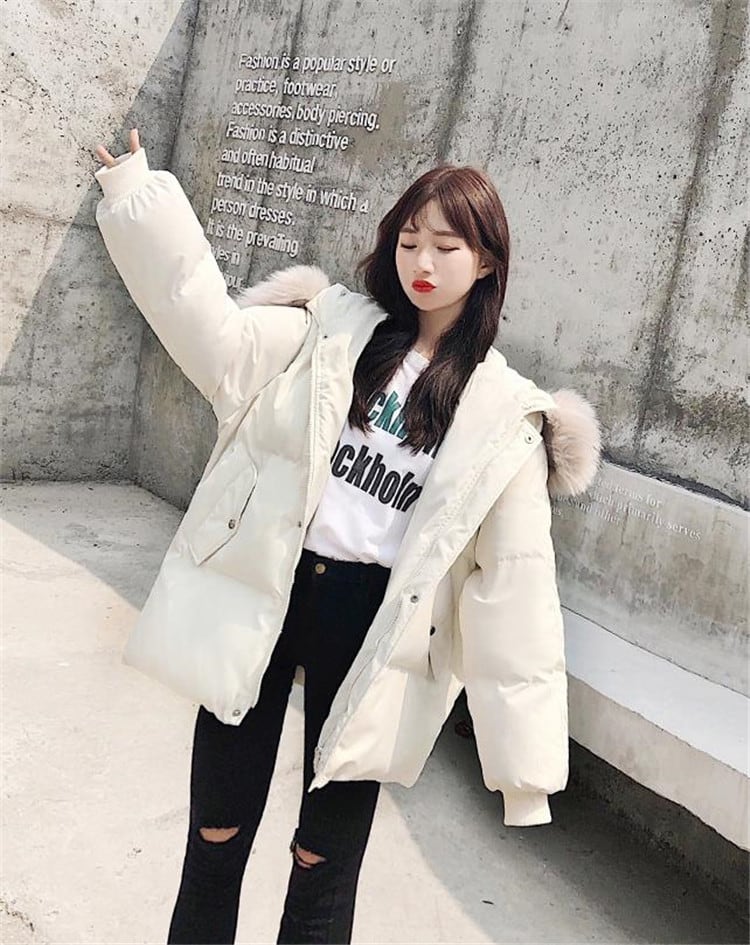 綿のコート 冬の服 韓国語バージョン 厚手 怠惰な風 綿の服 | 森の