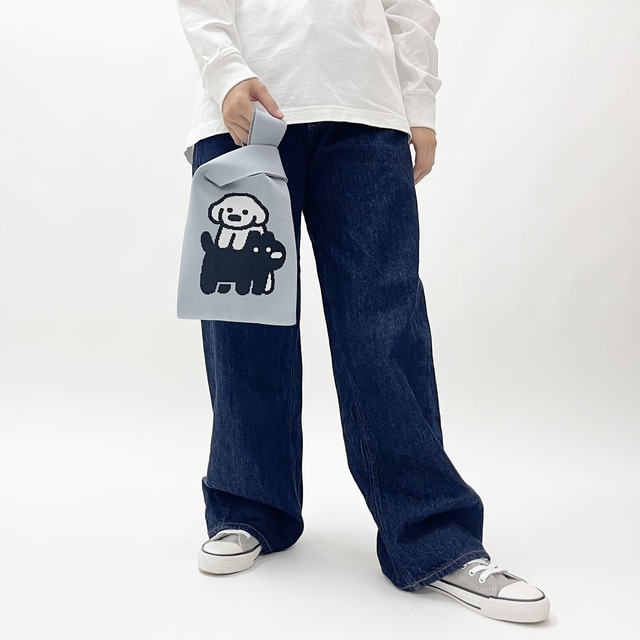 【matsui】KNIT MINI MARCHE BAG  CALL ME? ニット ミニマルシェバッグ