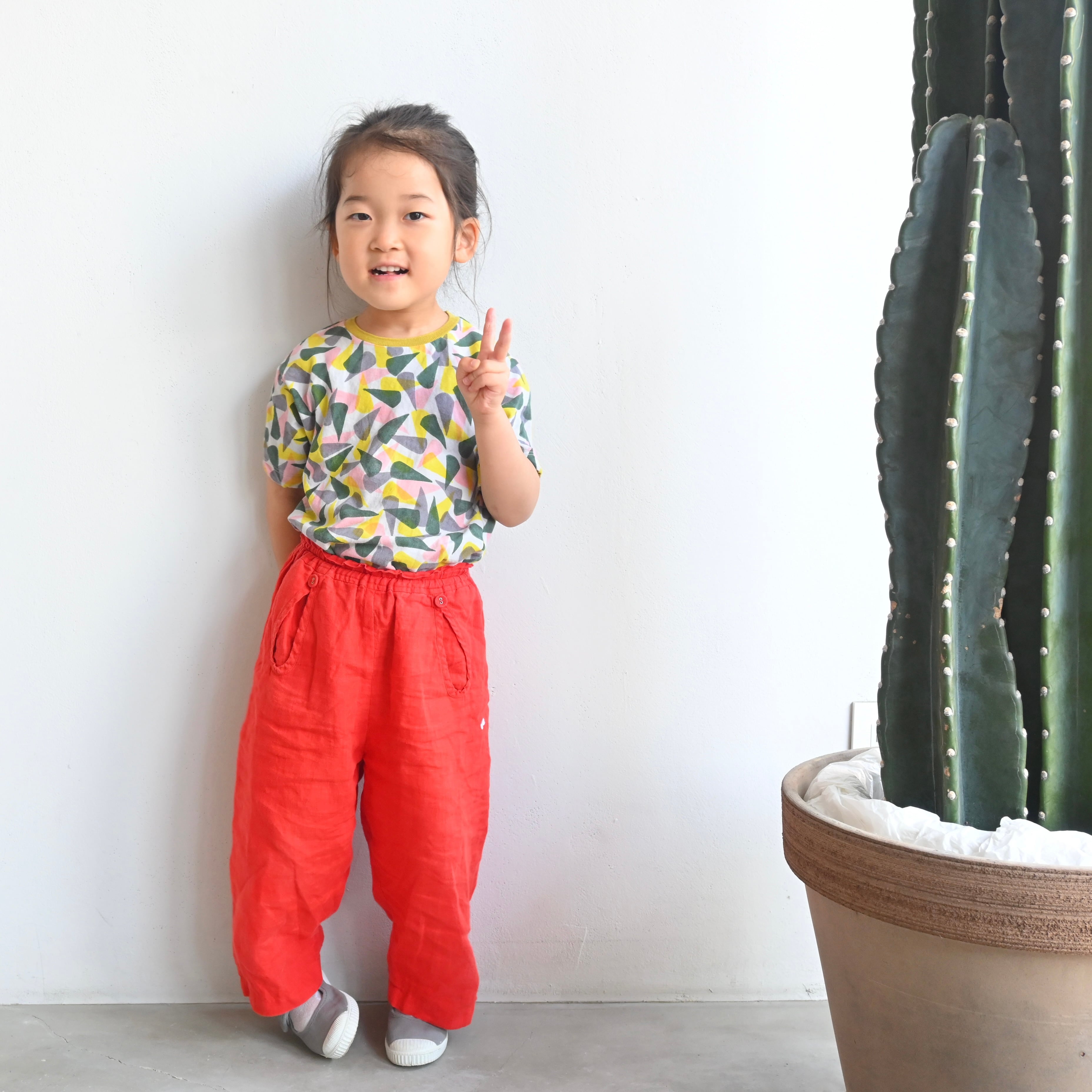 《mina perhonen 2018SS》enfants terribles Tシャツ / pink / 120cm