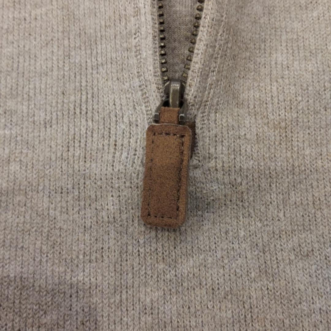 ポロバイ ラルフローレン ハーフジップニット 刺繍 ベージュ緑 ポロバイ ラルフローレン ハーフジップニット 刺繍 ベージュ緑