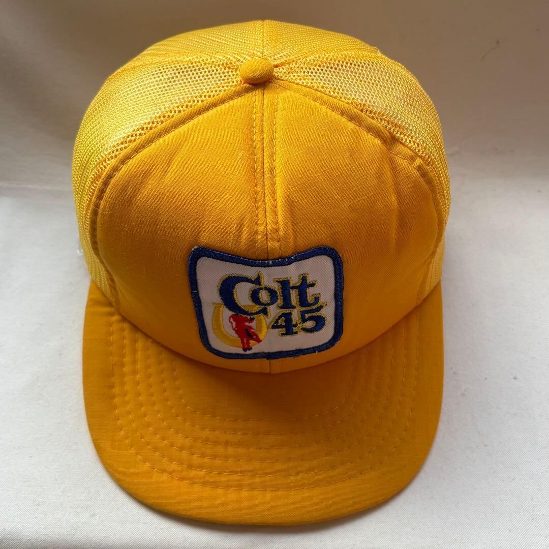 70s 80s COLT 45 ビール キャップ スナップバック ビンテージ 黄 | UC