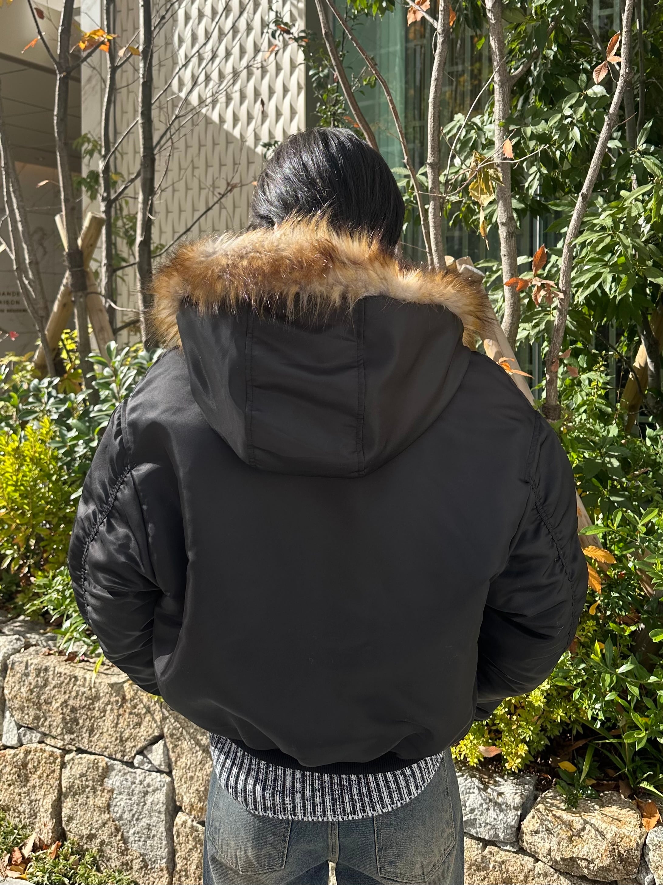 ALUDE SELECT】short fur flight jacket | 【ALUDE】韓国メンズ