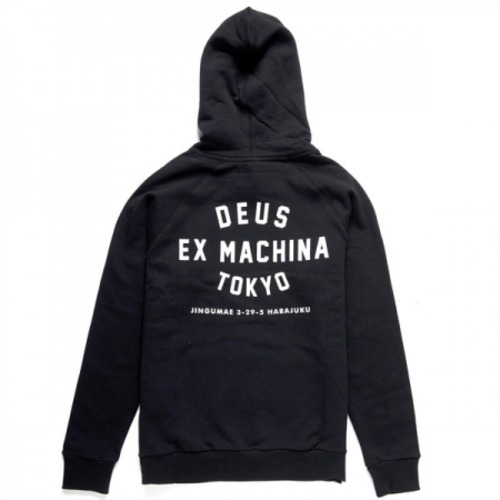 Deus ex Machina(デウスエクスマキナ) Tokyo Address Hoodie プルオーバーパーカー ブラック DMW48675R