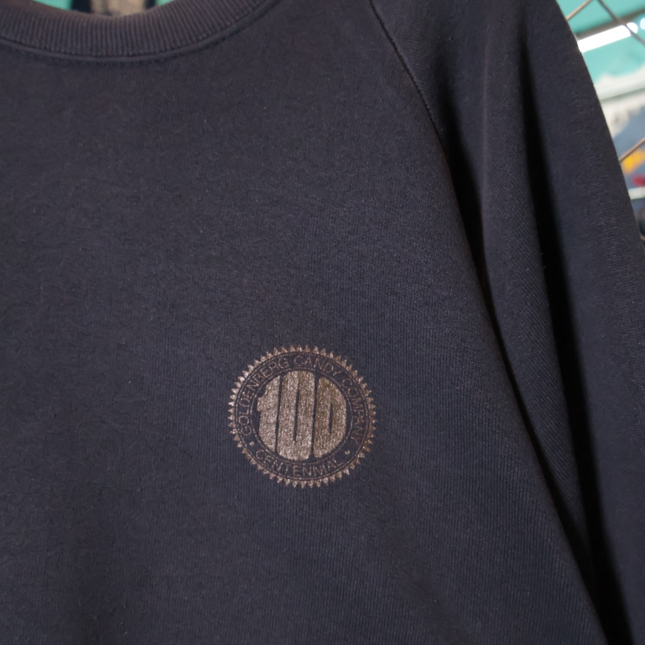 80s〜90s Vintage Goldenberg’s Chews 企業スウェット 黒