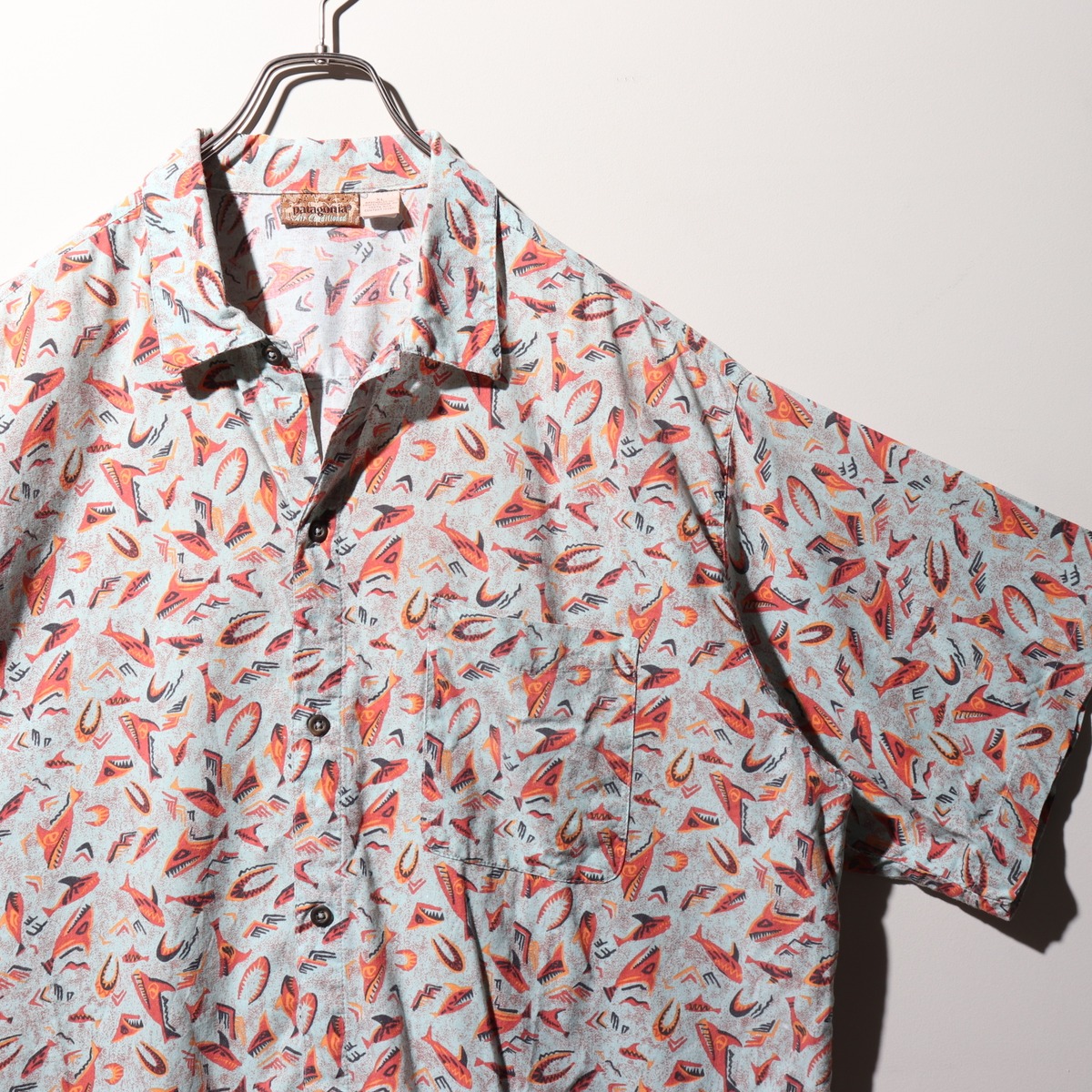 美品 XL 93年 ACシャツ patagonia パタゴニア アロハシャツ ピラニア  