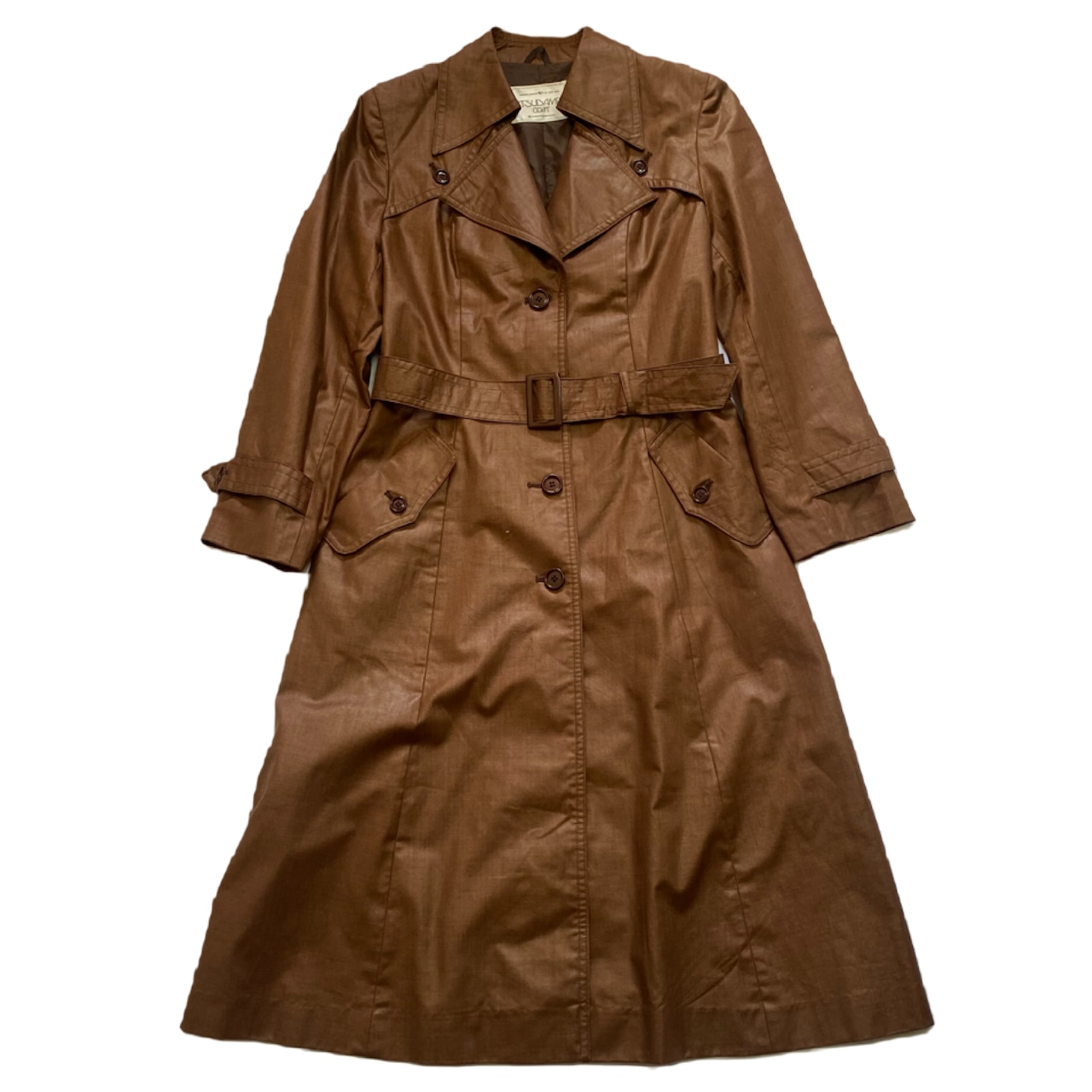 【昭和レトロ】花柄 迷彩 ダブルストレンチコート【vintage】 a319bad5348e371c7a369145b91684