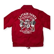 CAPTAIN SANTA キャプテンサンタ 背中BIGプリント ナイロン コーチジャケット サイズ M /レッド/裏メッシュ