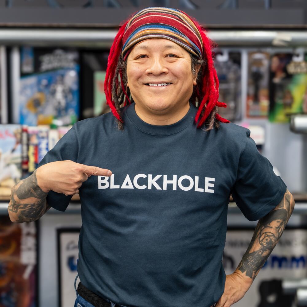 BLACKHOLE ロゴTシャツ·ブルーグレー | BLACKHOLE