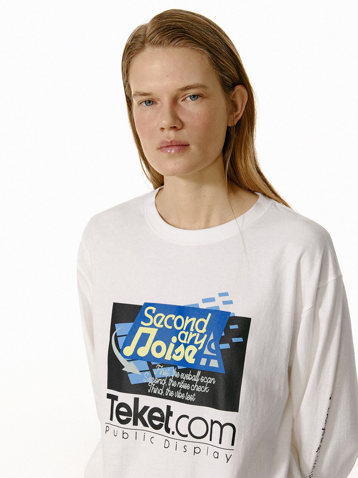 TEKET] Secondary Noise L/S Tee White 正規品 韓国ブランド