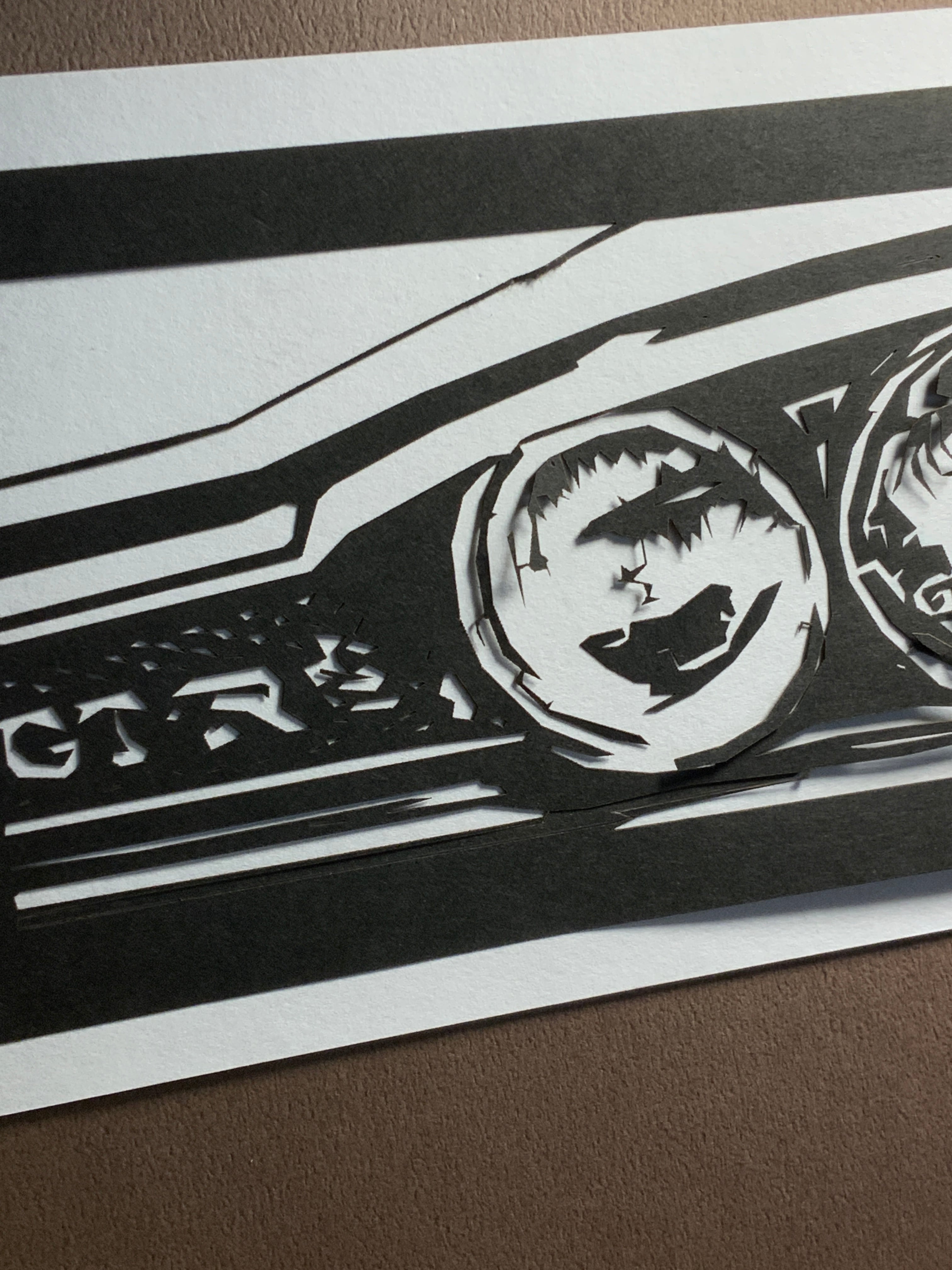手作りの切り絵 83-Car-GT-R切り絵 | 切り絵博覧会 (↑上のメニューにも色々あり〼)