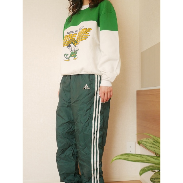 Adidas track pants green