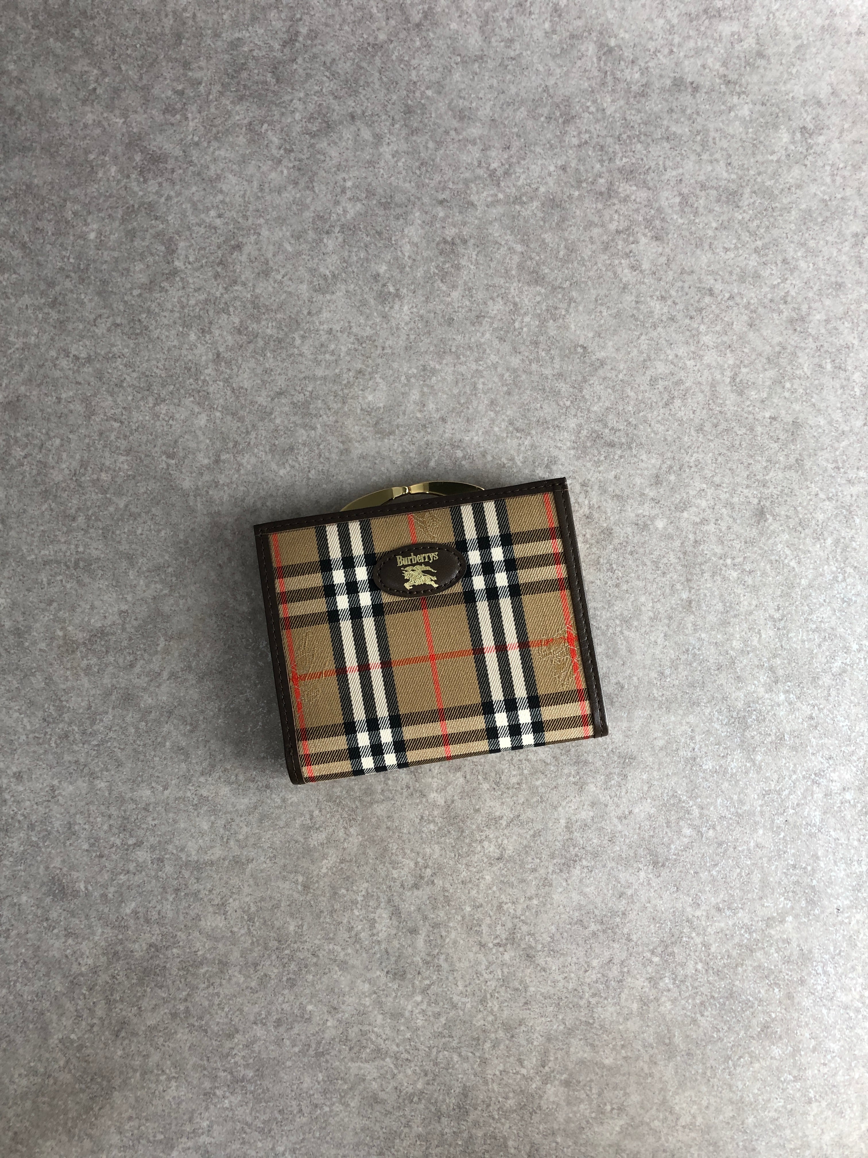 BURBERRY バーバリー ノバチェック 財布 ブラウン ロゴ キャンバス 2