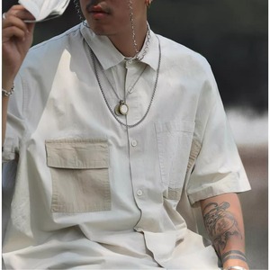 ポケットアクセント半袖シャツ　1204