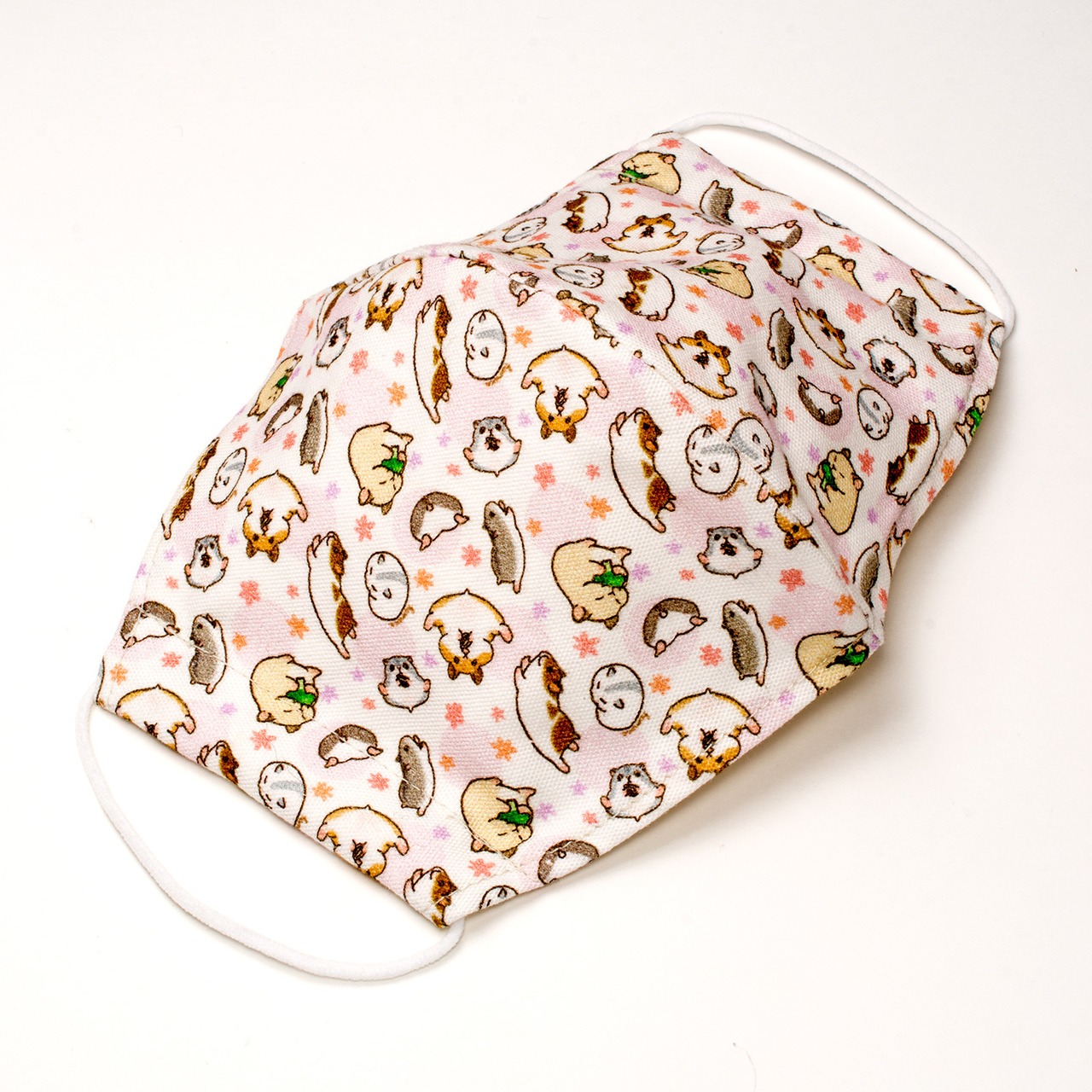 みんなが元気になるマスク 大人用 ハムスター ピンク 布マスク 日本製 立体 EM-863P