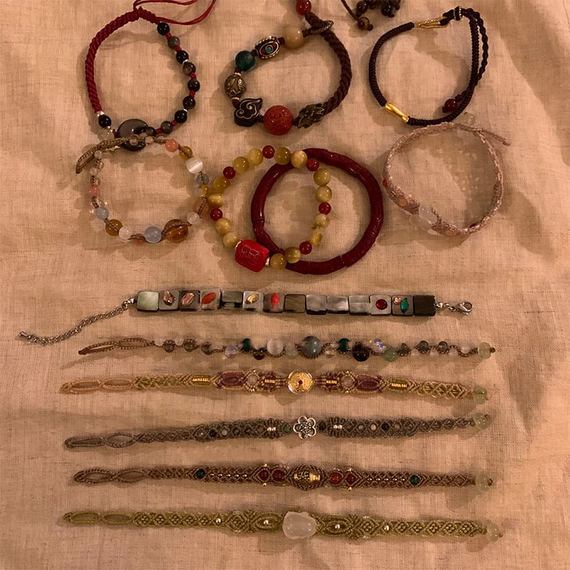 Somedayif民族風手作り編みブレスレット 11s