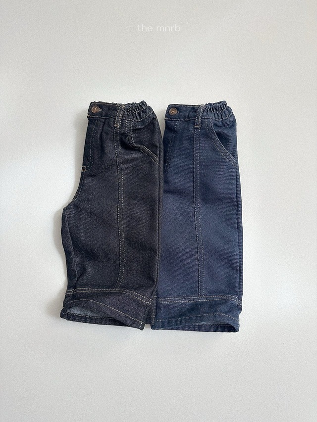 【予約/特典】mini robe / Non-fade panel denim pants