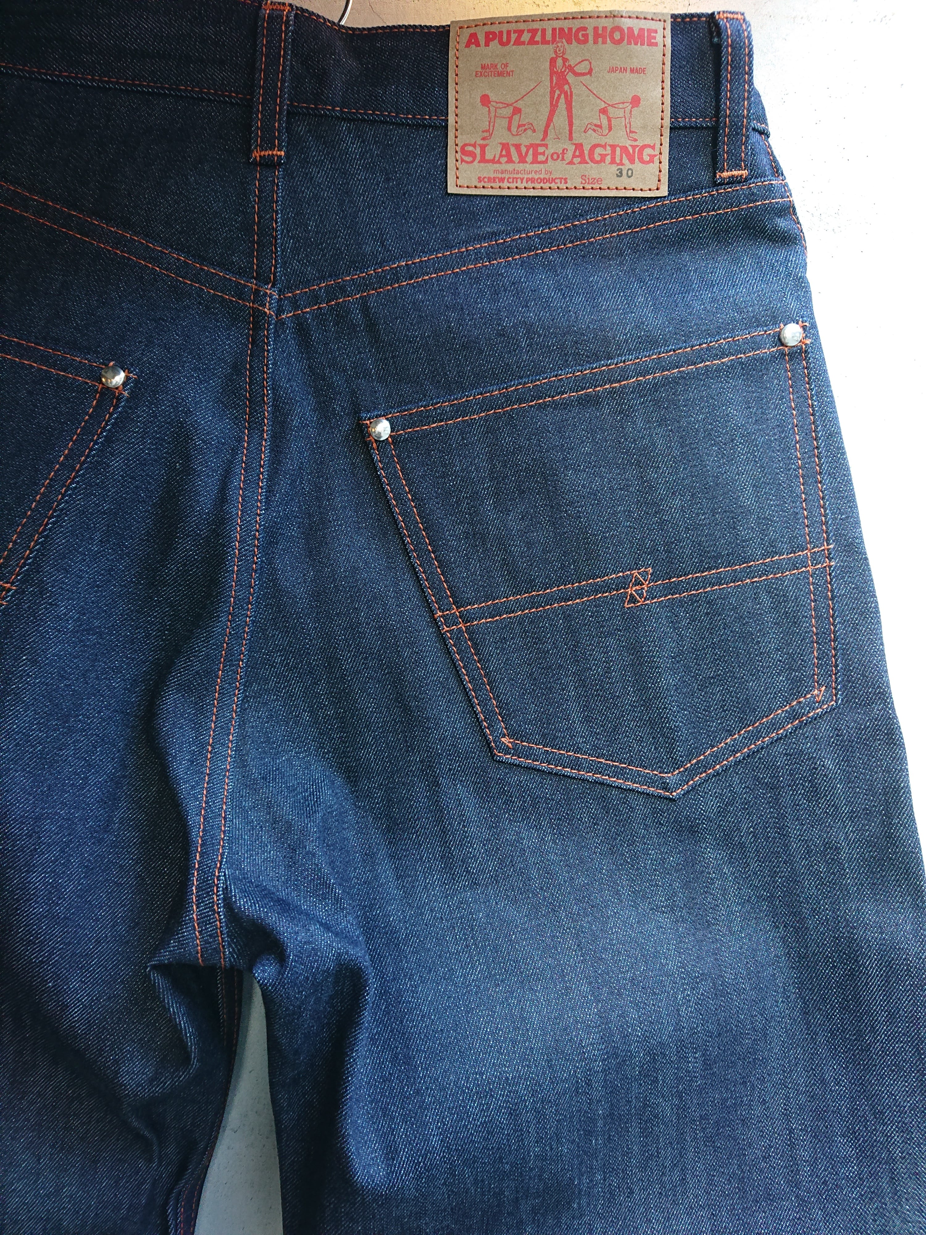 A PUZZLING HOME S.O.A DENIM WIDE-INDIGO