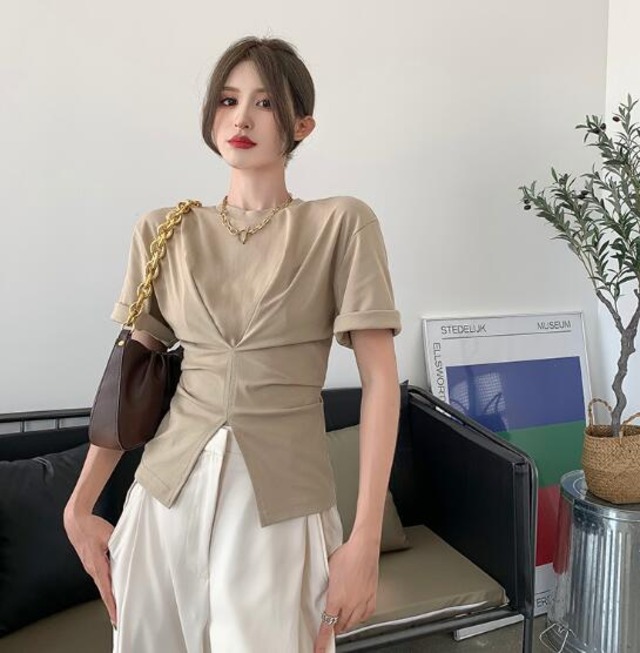 注目すべきアイテム 早い者勝ち トップス Tシャツ 半袖 フレンチ風 ブラウス