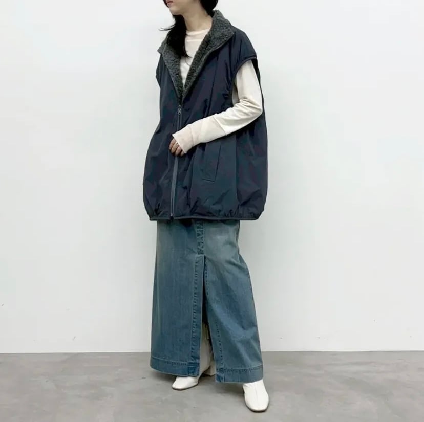 リバーシブルボアベスト | chocola