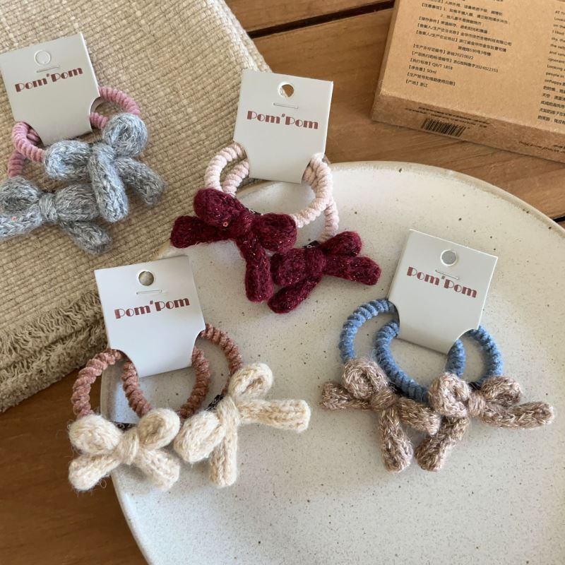 ニットリボンヘアゴム