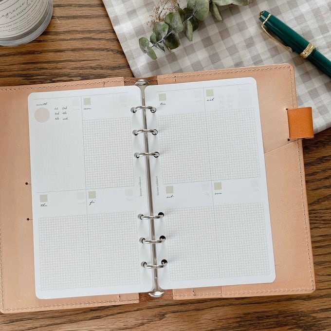 バイブルサイズ/週間ブロックリフィル