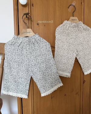 送料無料【予約】mienbloomB /Baby Watercolor Flower Pants