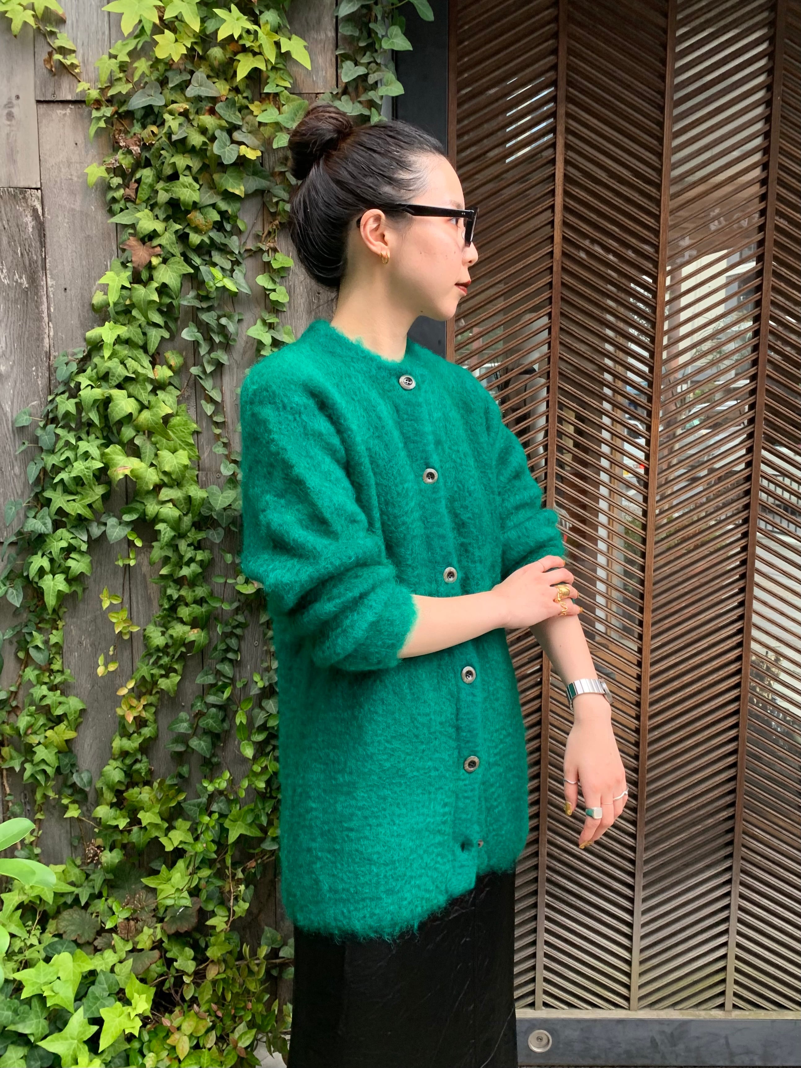 23AW】FUMIE TANAKA フミエタナカ / plain mohair cardigan | TRENT