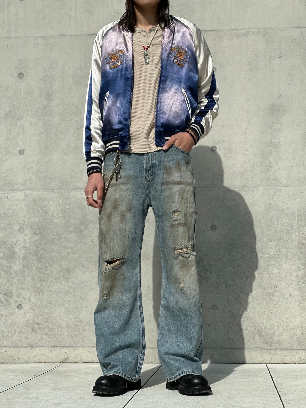 Vintage Grunge Straight Denim
