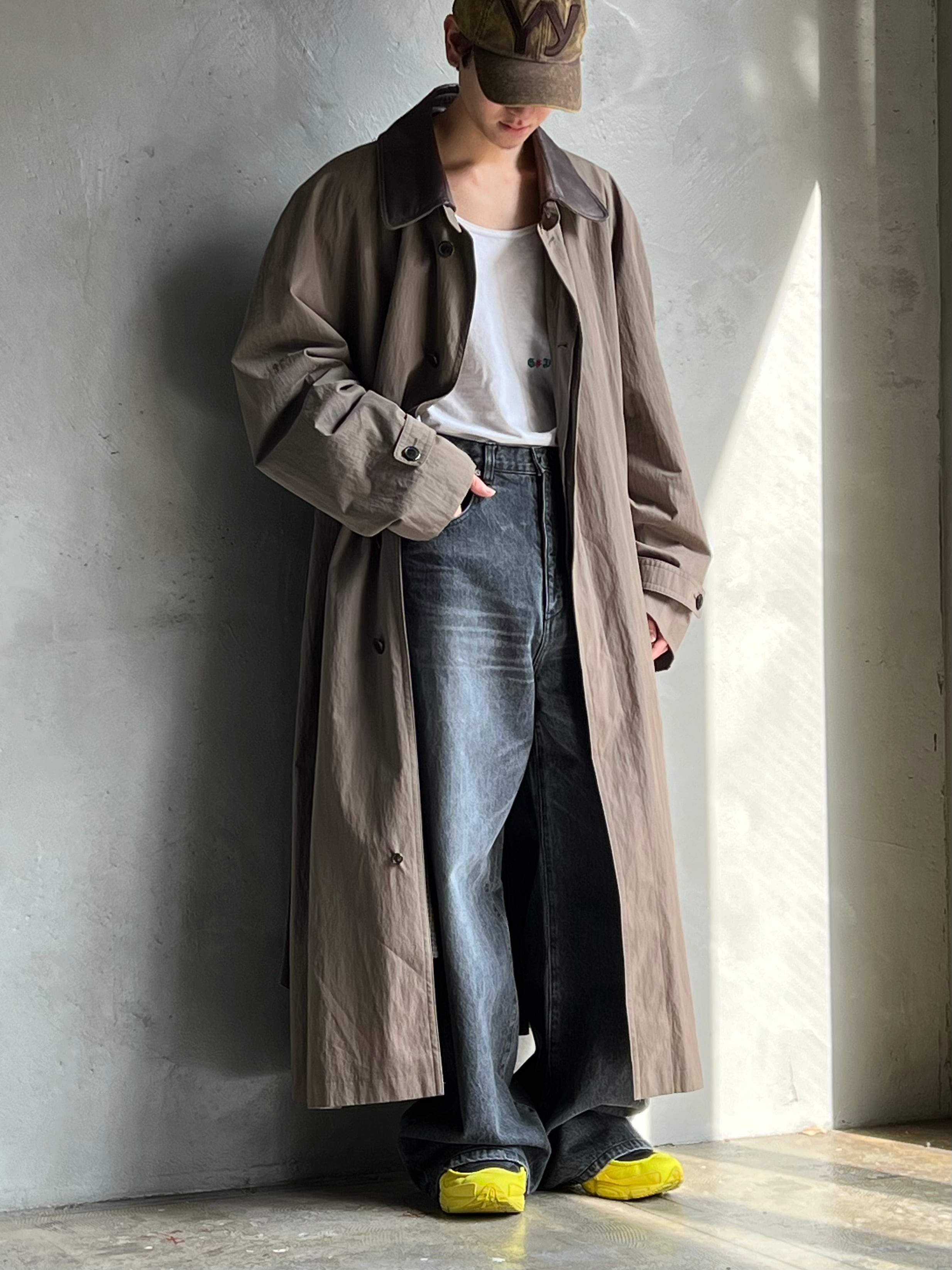 90'sオーバーサイズデタッチャブルレザーカラーコート | TUNAGI JAPAN