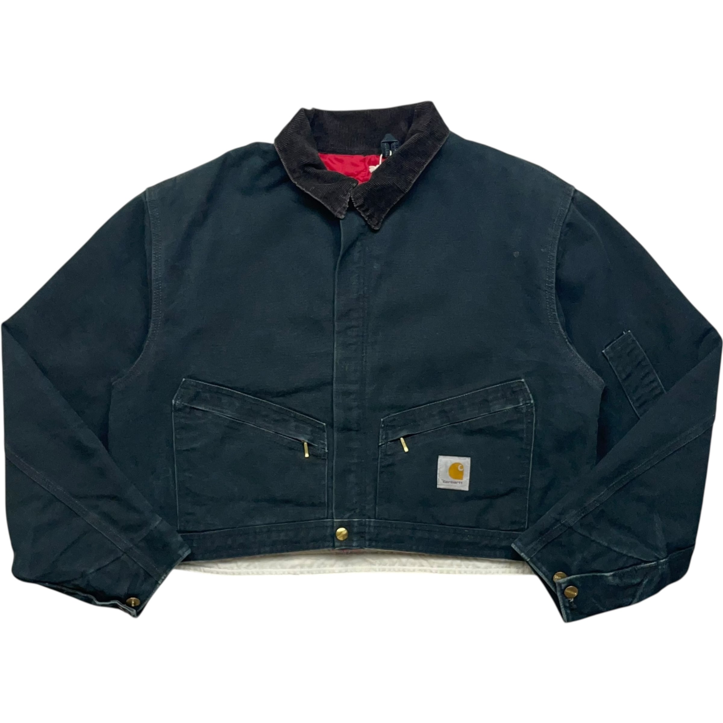 《L》 Carhartt カーハート ツナギリメイク ジャケット ワークジャケット 短丈 ブラック no.9395