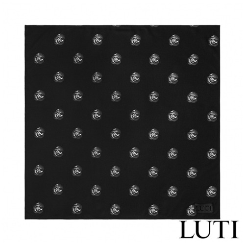 【LUTI/ルーティー】LUTI ROSE HALF-SHAWL ハーフショール / BLACK ブラック セール対象外