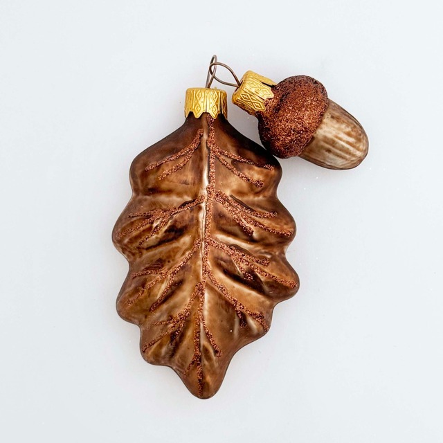 ウクライナ製 ガラスオーナメント（どんぐり）