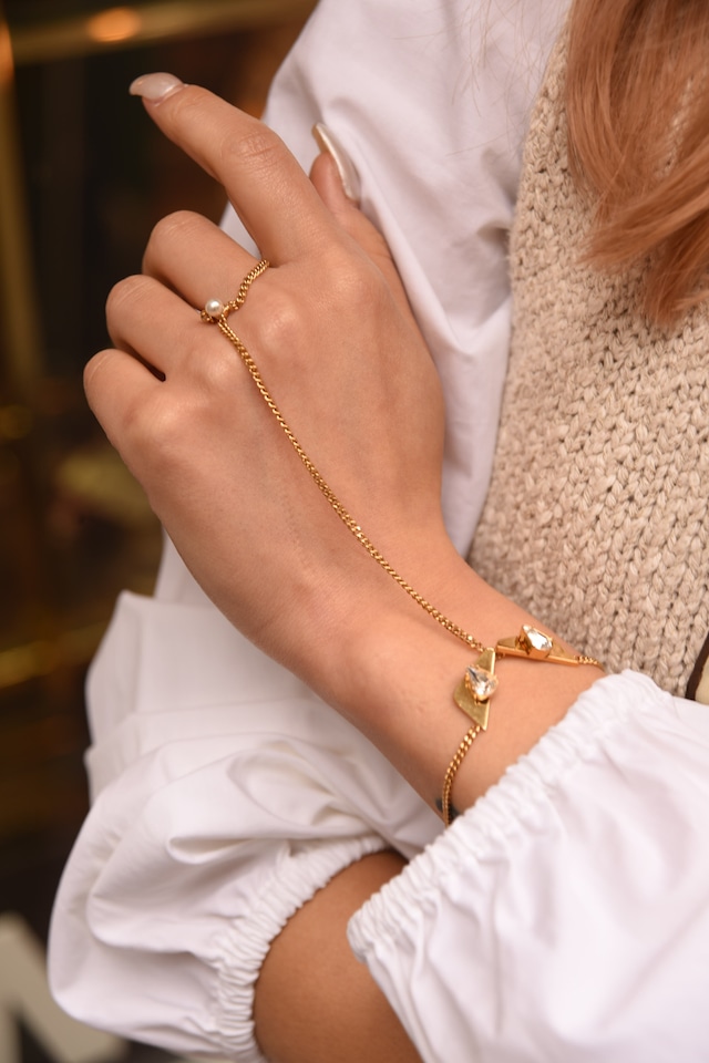 FENDI/ vintage gold ring&bracelet .