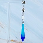 【片耳販売】幻想的な魔法鉱石ミニペンデュラムのピアス　イヤリング　イヤーカフ　蒼