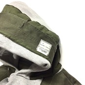 ZIPPER Remake Hoodie Grey×Military 【hoodie00】