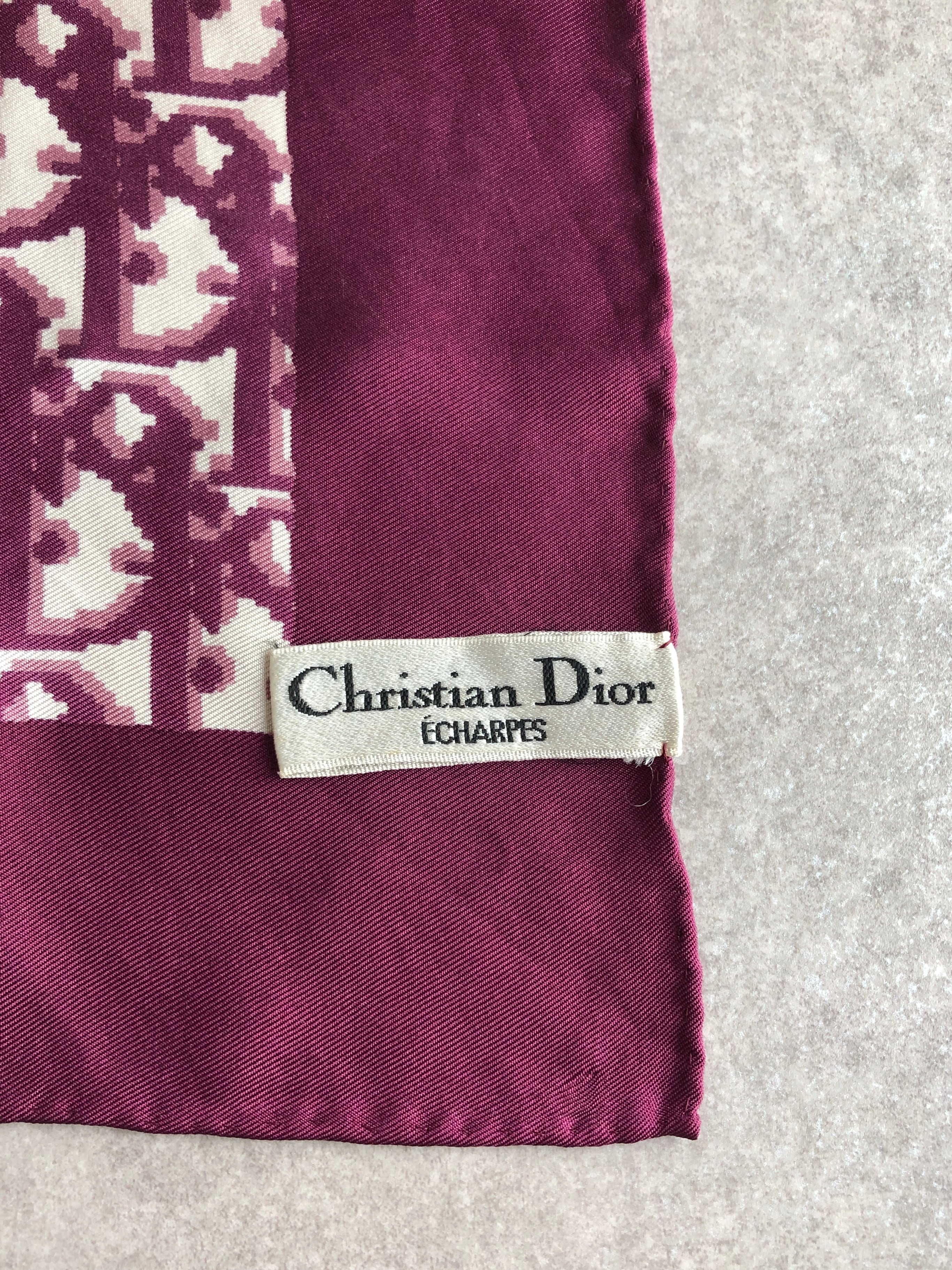 Christian Dior クリスチャン ディオール スカーフ パープル