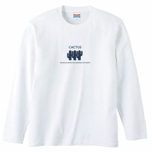 CACTUS 長袖Tシャツ（White×Blue）